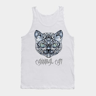 Cool Metal Cannibal Cat Tank Top